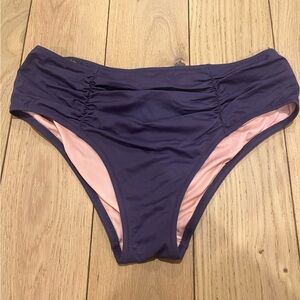 Victoria's Secret Purple High-Waisted Ruched Bikini Bottoms